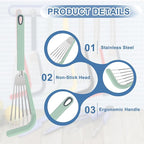uxcell Silicone Fish Spatulas with Handle Kitchen Cooking Spatula for Egg, Fish, Pancake Green