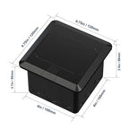 KYHSHJ Pop Up Floor Electrical Outlet Box Kit，20 Amp Stainless Steel TR Tamper-Resistant Duplex Receptacle Outlet， Corrosive Resistant Hardware，ETL Listed, Black