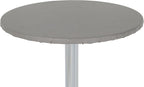 Yourtablecloth Heavy Duty Vinyl Round Fitted Tablecloth (Table Cover) with Flannel Backing Vibrant Colors Elasticized Tablecloth Great for Indoor and Outdoor Dining and Playing Cards 60” Grey