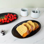 Porcelain Serving Platters, 12 Inch Large Serving Trays, Oval Serving Plates for Dessert Appetizers Meat/Entertaining/Party, Set of 3, Matte Black
