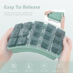 Silicone Ice Cube Tray 3 Pack, HANCELANT Ice Cube Mold, Ice Trays for Freezer with Lid for Whiskey, Baby Food, BPA Free, Easy Release