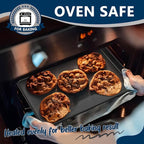 P&P CHEF 16 Inch Baking Cookie Sheet Pan, Carbon Steel Oven Tray, Non Stick Bakeware for Cooking Baking Bread Meat Vegetables, Sturdy & Healthy, Easy Clean, 1Pc