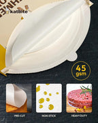 Katbite 9 Inch 400Pcs Parchment Paper Rounds, Round Parchment Paper for Cake Baking, Air Fryer Liners, Freezing, Tortilla Press(2 Pack of 200Pcs)