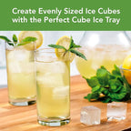 Tovolo Perfect Ice Mold Freezer Tray of 1.25-Inch Cubes for Whiskey, Bourbon, Spirits & Liquor, BPA-Free Silicone, Fade Resistant, Set of 2, Stratus Blue