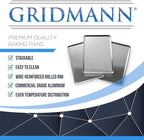 GRIDMANN 13" x 18" Commercial Grade Perforated Aluminum Baking Sheet Pan, Half Size Baking Tray - 6 Pans