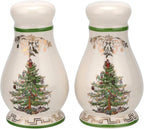 Spode Christmas Tree Gold Salt & Pepper Shaker Set (2-Piece) - Holiday Kitchen & Table Décor - Festive Home Accent, Christmas Gift, Stocking Stuffer for Friends & Holiday Enthusiasts