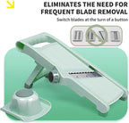 Adjustable Safe Mandoline Slicer for Kitchen, Stainless Steel Multifunction Vegetable & Fruit Cutter, Onion Potato Tomato Cabbage Apple Lemon Slicer Cutter, Multipurpose Veggie Slicer.