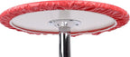 Yourtablecloth Heavy Duty Vinyl Round Fitted Tablecloth (Table Cover) with Flannel Backing Vibrant Colors Elasticized Tablecloth Great for Indoor and Outdoor Dining and Playing Cards 54” Black