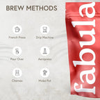 Fabula Coffee Half-Caff Medium Roast Freshly Ground - Organic - Low Acid - Single Origin - Non-GMO - Mold Free - 12 Ounces …
