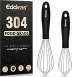 Mini Whisks - 600°F Heat Resistant Small Whisks For Cooking, Heavy Duty Stainless Steel Kitchen Balloon Tiny Whisk, Suitable for Egg, Espresso, Hot chocolate, sauces （7" & 5.5 inch ）