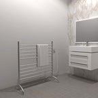 Amba Solo 33" Freestanding 10 Bar Towel Warmer in Brushed