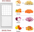 Vegetable Chopper, Onion Dicer, Mandoline Slicer, Food Chopper with Container, Vegetable Cutter for Salad Potato Carrot Garlic（2 Blades, Blue White）