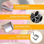 Stainless Steel Corn Peeler, Corn Cob Stripper, Long Handle Stainless Steel Corn Stripping Tool, Corn on the Cob Remover, Easy Clean Corn Cob Peeler for Home Kitchen and Outdoor Dining (2pc)