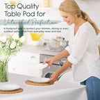 Quality Table Pad Protector, Superior Protection from Spills, Scratches & Heat - Reusable Vinyl Table Cloth with Cushion Flannel Backing (120" L x 54" W)