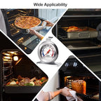 Stainless Steel Oven Thermometer for Electric/Gas Oven, Kitchen Cooking Grill Smoker Thermometer(50-300°C/100-600°F) (2)