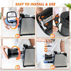 Anatole Electric Cheese Grater 7 Blades Ice Shaver Stainless Steel Vegetable Shredder 250W BPA-Free 110V