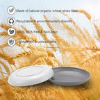12 Pcs Unbreakable Deep Dinner Plates Set, 9 inch Reusable Plastic Wheat Straw Plates, Microwave and Dishwasher Safe Plate for Kitchen, Lightweight Plate for Dessert, BPA Free, 4 Colors