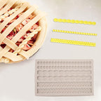 Pearl Fondant Molds, 3 Pack Silicone Pie Decoration Crust Mould, for Cake, Chocolate, Cupcake, Knit Rope, Game Pie, SugarCraft, Clay