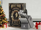 Livtek Knife Set with Block - Kitchen Knife Set German High-Carbon Stainless Steel with Built-in Sharpener - Full Tang Ergonomic Handle - Anti-Rust & Ultra Sharp - 15-Piece Set, Galaxy Series