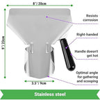 CUSINIUM Popcorn Scoop Right Handle and Medium Holes Dredge Set - Metal Popcorn Scooper - French Fry Scoop - No Seasonings/Consumables included