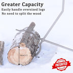 40" Fire Tongs Firewood Grabbers and Fire Poker Set, Stainless Steel Large Log Grabbers for Outdoor Fireset Fire Pit Bonfire Campfire Backyard Deck Indoor Fireplace Tools Set