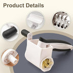 Cheese Grater with Hand Crank - 3 Adjustable Grating Drums for Parmesan & Hard Cheeses - Shatter-Resistant & Easy to Clean