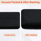 Homaxy 100% Cotton Waffle Weave Kitchen Dish Cloths, Ultra Soft Absorbent Quick Drying Dish Towels, 12 x 12 Inches, 12-Pack, Black