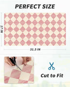 AMOAMI Coffee Mat Hide Stain Rubber Backed Absorbent Dish Drying Mat for Kitchen Counter - Fits Under Coffee Maker or Machine - PINK 17x31.5