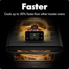 CHEF iQ MiniOven Smart Toaster Oven Air Fryer Combo, 11-in-1 Countertop Convection Oven, Bake, Broil, Air Fry, Broil, Dehydrate, 1750W, 25 Qt Capacity, Fast Cooking with Touchscreen Controls – Black