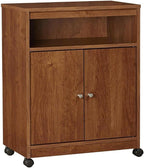 Ameriwood Home Landry Kitchen Microwave Cart, Brown Oak