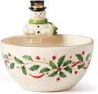 Lenox 893504 Holiday Snowman Bowl, Christmas Hosting