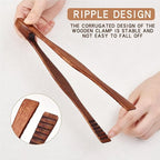 Wooden Tongs Reusable Cooking Tongs for Cooking，Multipurpose Wooden for Fruits, Bread, Pickles, Cheese, Bacon, and Muffins