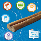 Jack&Pup 6" Bully Sticks Dog Chews | Odor Free Bully Sticks | Single Ingredient, All Natural Pizzle Sticks for Dogs (6oz, 10/12 Sticks)