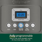 Cuisinart 14-Cup Coffee Maker, Programmable PerfecTemp Glass Carafe Coffee Machine with 1-4 Cup Setting, Brew Strength Control and Brew Pause, Stainless Steel, DCC-3200BKSNAS, Black