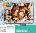 KitCom Bakeware Nonstick Carbon Steel Roaster with Flat Rack and V-Rack, 0.8MM Thickness Textured Base, Champagne Gold