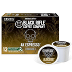 Black Rifle Coffee Company AK Espresso, 12 Count, Medium Roast K Cups - Single Serve K Cups Coffee Pods - Kcup Pods Compatible with Keurig 1.0 & 2.0 - Made from Arabica Beans