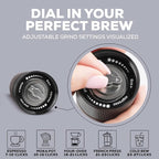 Manual Coffee Grinder – Precision Stainless Steel Conical Burr Hand Grinder for Espresso, Pour Over, French Press & Aeropress – All-in-One Travel Kit with Carry Case, Brush & Air Blower