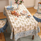 patdrea Designer Linen Small Rectangular Table Cloth,Vintage Leopard Animal Soft Breathable Tablecloth,Fall Dacorative Cover for Kitchen Dining,Christmas,Parties,Holiday,Thanksgiving,55"x71"-from