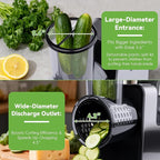 Electric Cheese Grater 7 in 1, Stainless Steel Salad Shooter, Electric Food Slicer Shredder Chopper with Rotary Switch, Automatic Grater for Block Cheese Vegetables Cucumber Carrots, 300W Salad Maker