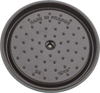 STAUB Cast Iron 5.5-qt Round Cocotte, Serves 5-6, Made in France, Turquoise