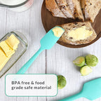 Elihome Chef Series 3 Piece Silicone Spatula Set - 600°F Heat Resistant Non Stick Rubber Kitchen Scraper Spatulas for Cooking, Baking, and Mixing – BPA Free and LFGB Certified Silicone, Green Color