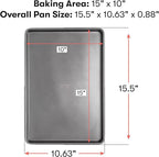 Cooking Light Heavy Duty Nonstick Bakeware Carbon Steel Baking Sheet or Cookie Sheet with Quick Release Coating, Manufactured without PFOA, Dishwasher Safe, Oven Safe, 15-Inch x 10-Inch, Gray