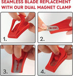 KneadAce Upgraded Extractable & Magnetic Bread Lame Dough Scoring Tool - Professional Sourdough scoring tool for Sourdough Bread baking & Bread Making Tools - Scoring Patterns booklet & 5 Razor Blades
