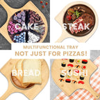 2 Pack Pizza Peel 11 Inch, Natural Bamboo Pizza Spatula Wooden Pizza Spatula Paddle Board for Home Pizza Cutting，Cheese, Bread,Fruit,Vegetable Oragaznie (2)