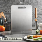 New Titanium Cutting Board - 100% Pure Titanium Cutting Boards For Kitche,Easy to clean, Double-sided food-grade Cutting Board For Meats, Fruits And Vegetables (13 * 9)