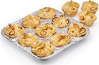 9-Cavity Mini Cupcake and Muffin Pans | Disposable Aluminium Baking Pans | Use for Baking Mini Muffin, Cupcake, Cake | For Weddings, Parties, Birthdays, Gatherings (100 Pack)