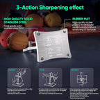 VN3 Professional Knife Sharpener | 3-Action Streamlined Sailboat Design for Effortless Knife Sharpening - The Ultimate Tool for Precision 11 to 21 Degree Angles (Upgrade Stainless Steel)