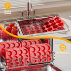 Bangp 12-Cup Silicone Muffin Pan with Metal Reinforced Frame,2 Pack Regular Size Cupcake Pan,Premium Non-Stick Bend Resistance Silicone Molds for Making Muffin,Cakes,Tart,Egg Bites (Red)