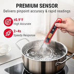 ThermoPro TempPro 3-Sec Instant Read Digital Meat Thermometer, ±0.9°F Accuracy, Waterproof & Backlight Food Thermometer for Cooking, Oil Fry Candy Meat Probe for Kitchen, BBQ, Oven, Grill, Smoker