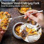 Seafood Cracker Tool Set With Lobster Sheller Stainless Steel Crab Crackers Crab Leg Fork Seafood Scissors And Storage Bag, Crab Leg Pick Utensils Set Crab Eating Tools (24Pcs)